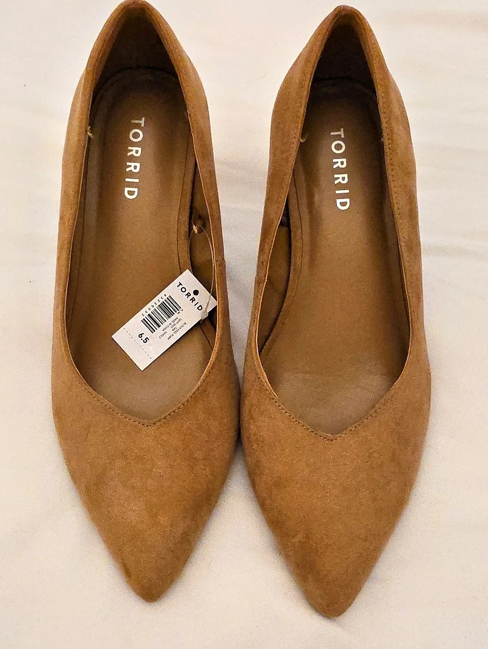 Torrid Block Heel Pump Pointed Toe Brown US 6.5 W